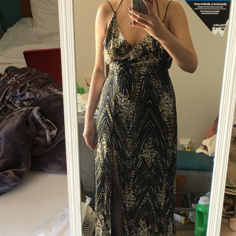 NWT Saved by the dress M long formal dress glitter